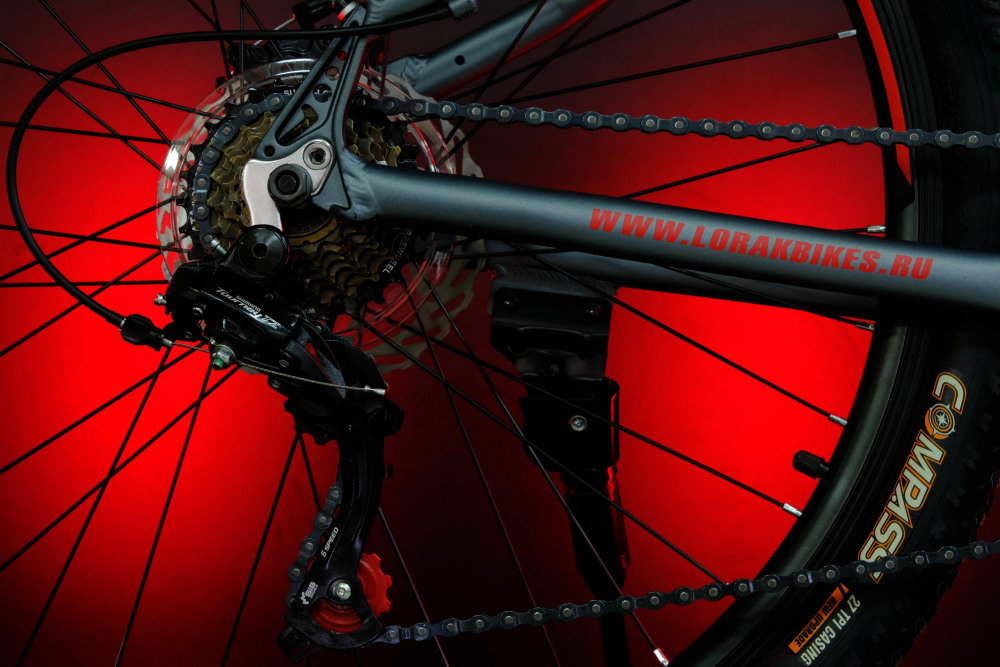 LORAK SHARK 26 BLACK Матовый Чёрный/Красный